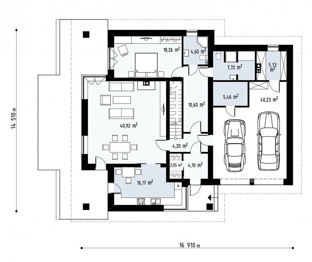 Комфортная двухэтажная усадьба с гаражом на 2 авто, с сауной на 1 этаже план помещений 1