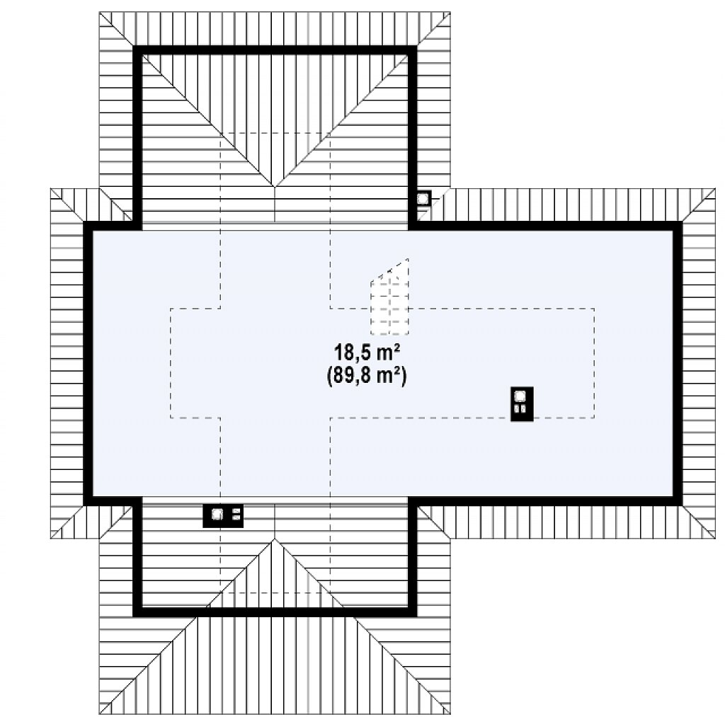 Добротный практичный одноэтажный дом с возможностью обустройства мансарды. план помещений 2