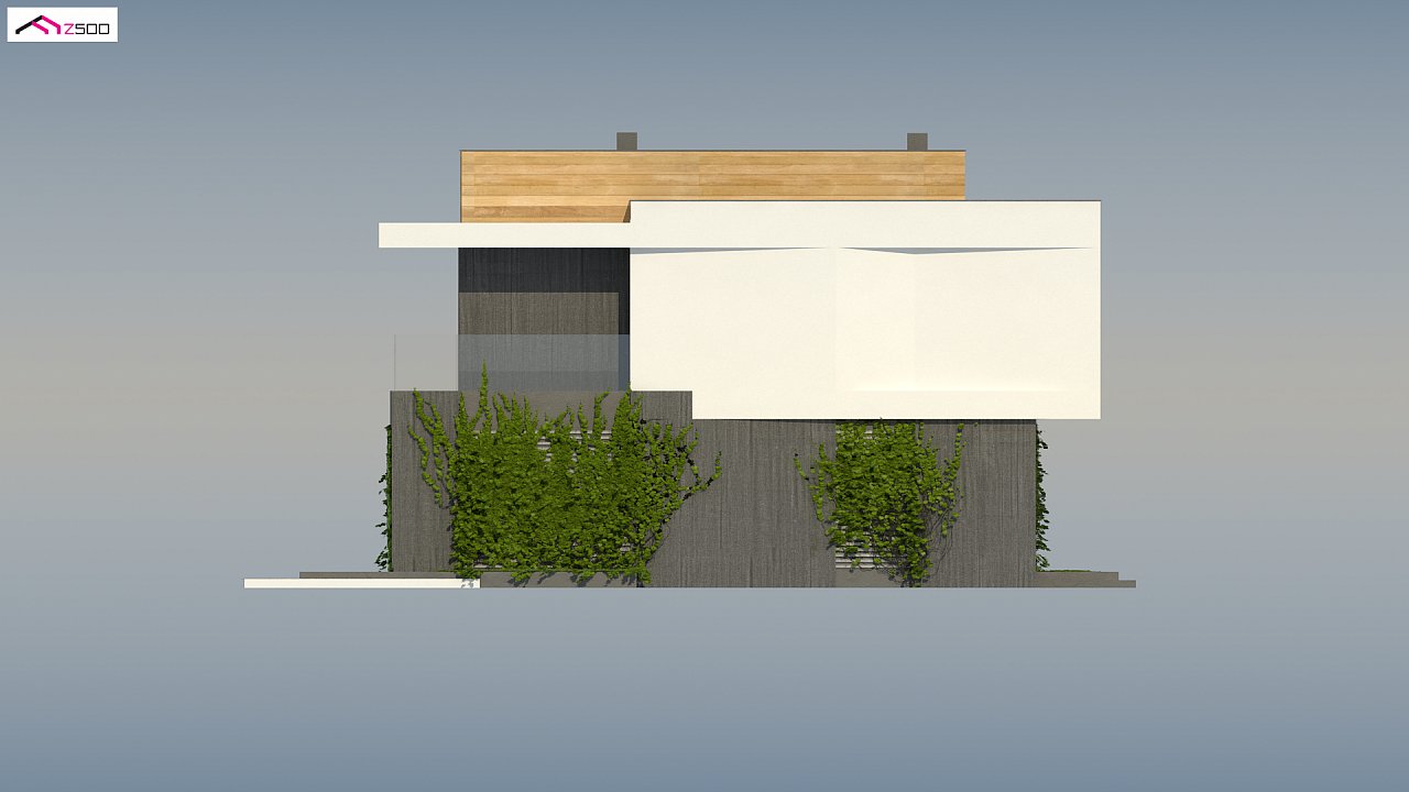Проект двухэтажного дома в стиле кубизм, подходит для строительства на узком участке. - фото 9