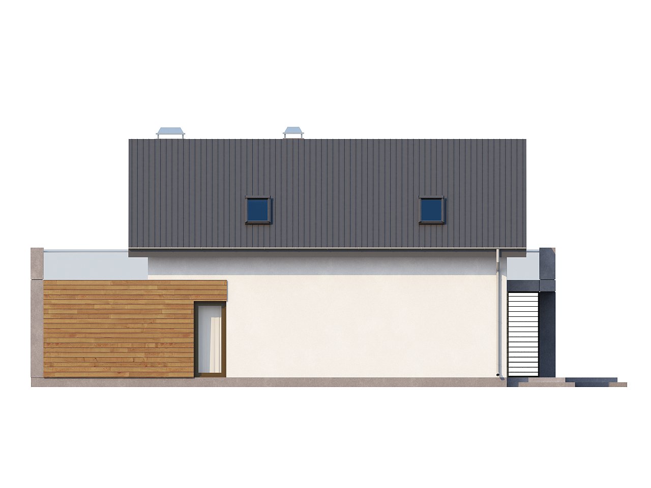 Удобный функциональный дом с террасой над гаражом, с современными элементами архитектуры. - фото 14