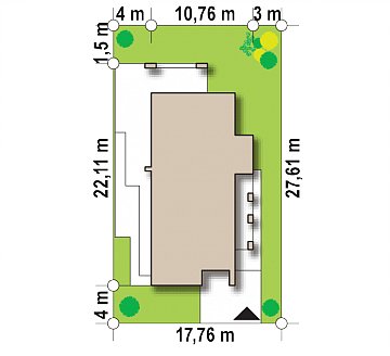 Версия проекта Zx68 с площадью от 100 м2 и 3 спальнями план помещений 1