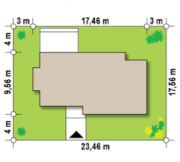 Одноэтажный комфортный дом в стиле хай-тек. план помещений 1