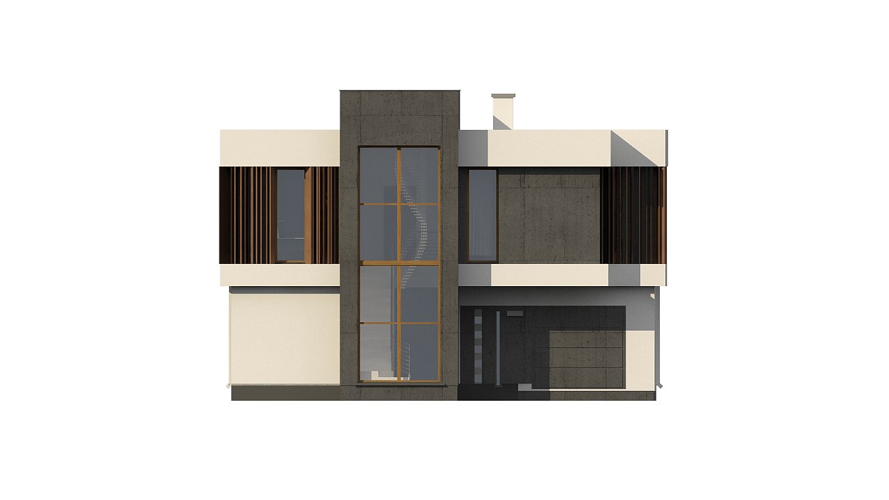 Проект дома в современном стиле с большими площадями остекления - фото 16
