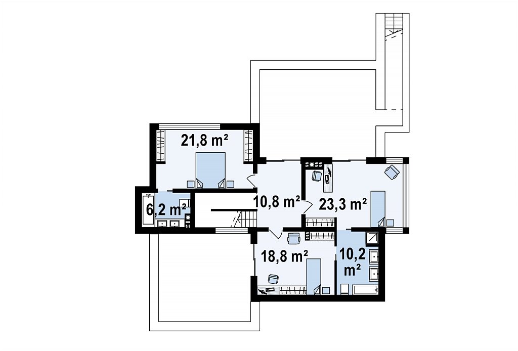 Трехэтажная современная резиденция с террасами и бассейном . план помещений 3