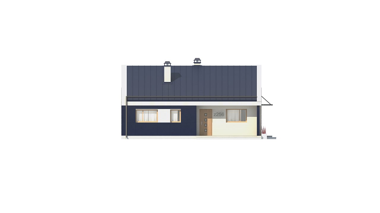 Компактный одноэтажный дом современного дизайна с необычным оформлением террасы. - фото 20