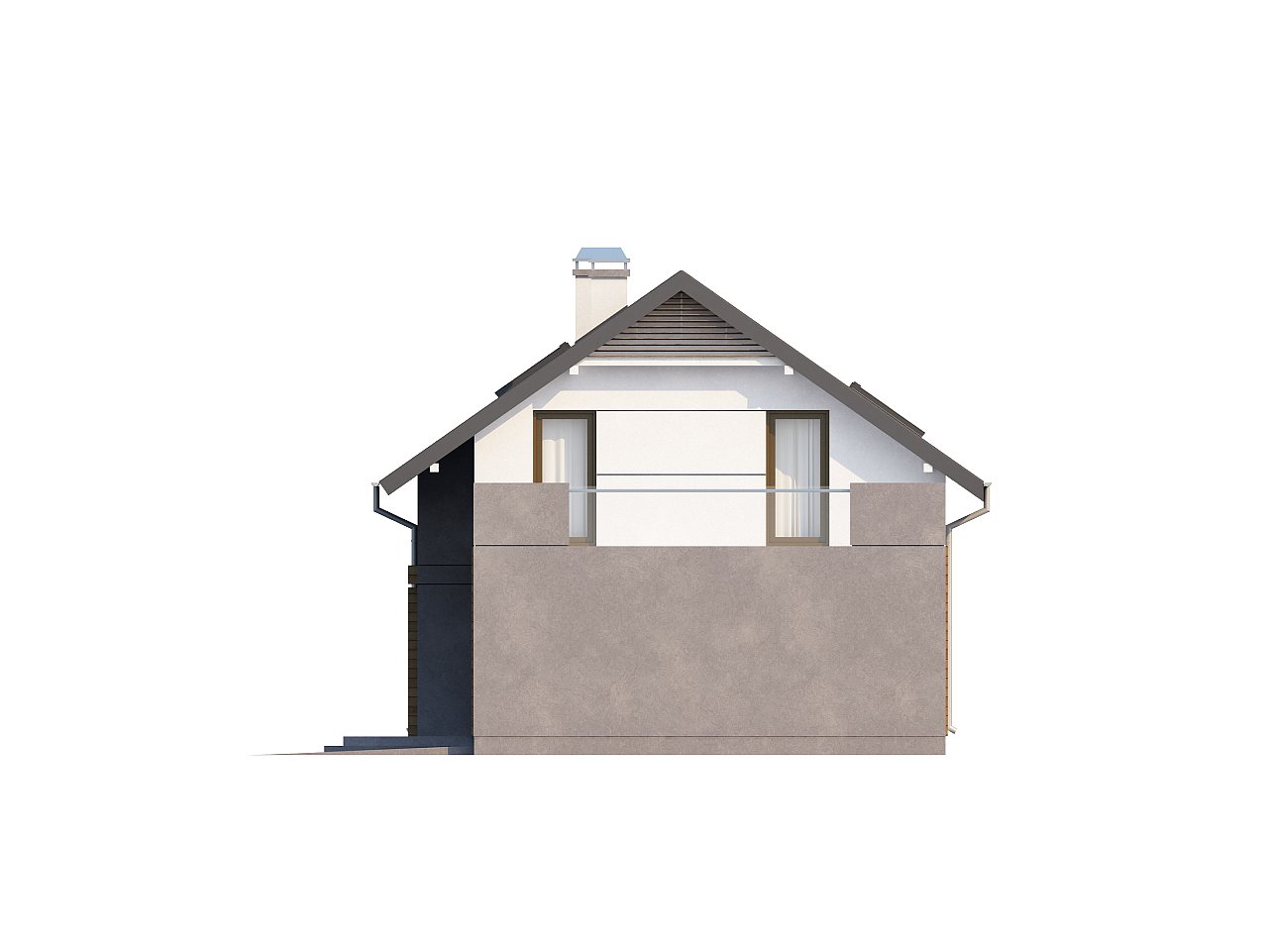 Удобный функциональный дом с террасой над гаражом, с современными элементами архитектуры. - фото 16