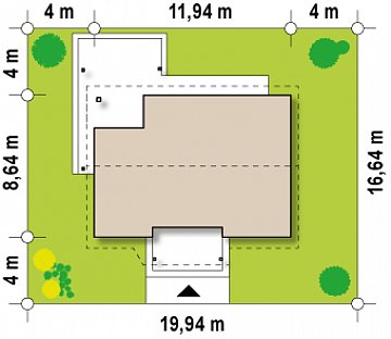 Проект одноэтажного дома с приятным дизайном план помещений 1