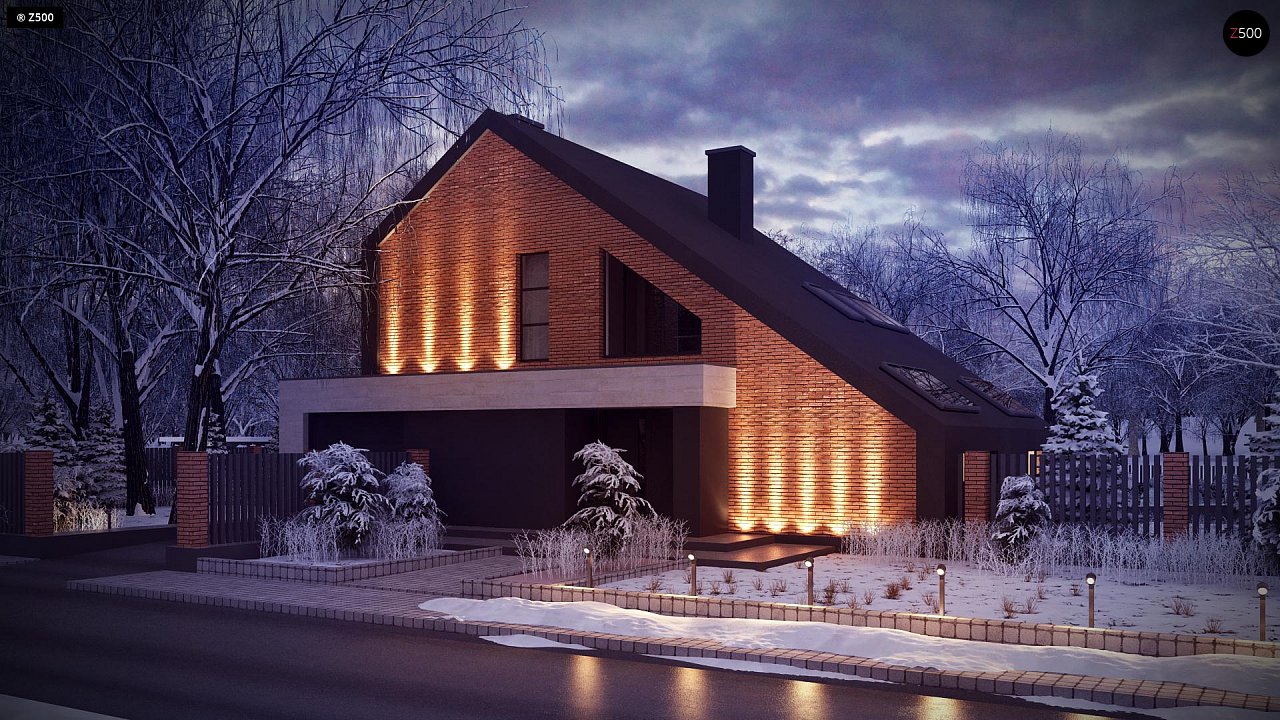 Проект комфортного мансардного дома со вторым светом и функциональной планировкой. - фото 1