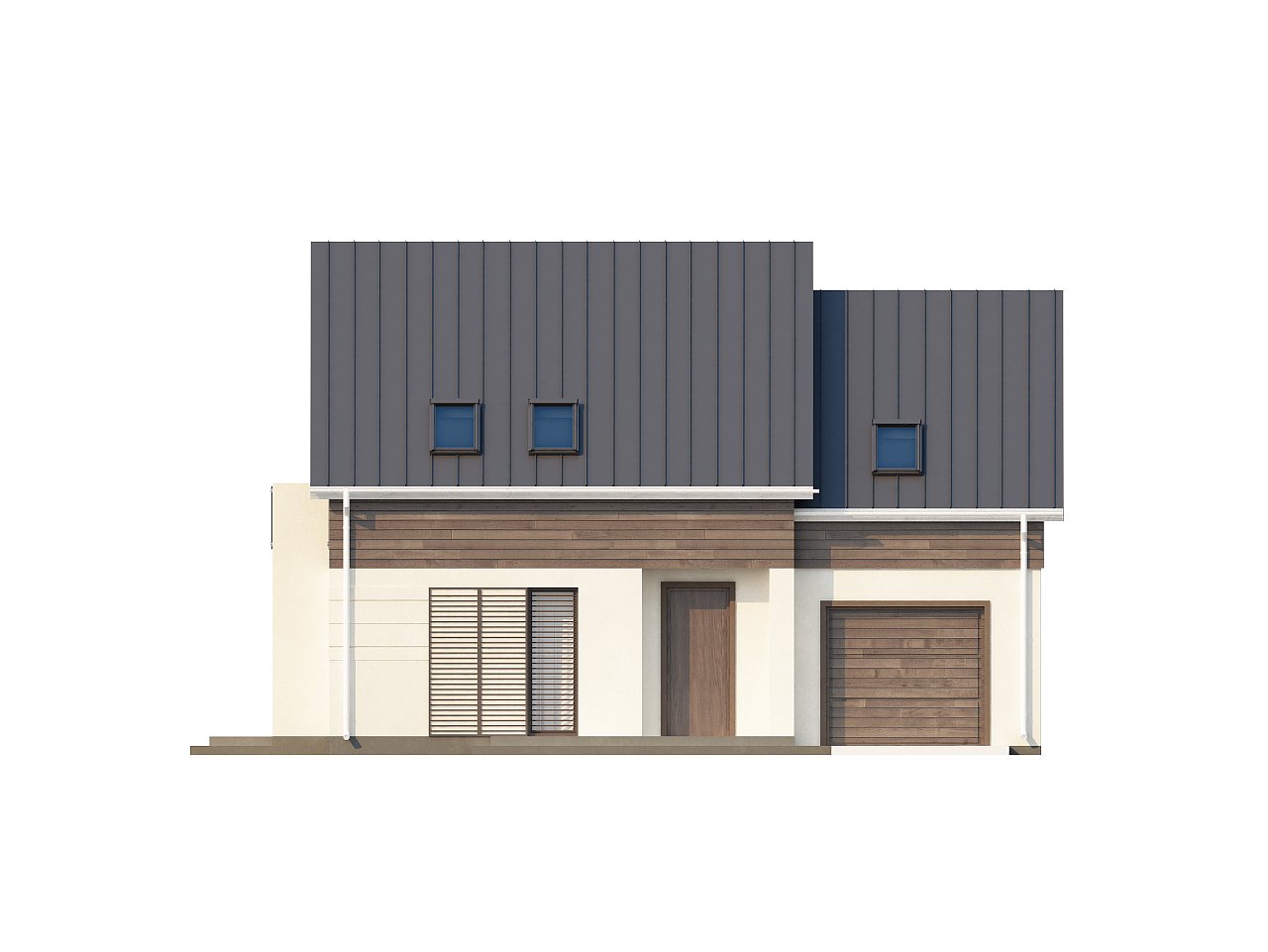 Проект удобного функционального дома простой формы с двускатной крышей. - фото 3