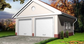 Проект гаража с 2 воротами классического дизайна